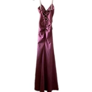 New Galina Signature Wine Cowl Neck Strappy Bridesmaid Dress, Size 6
